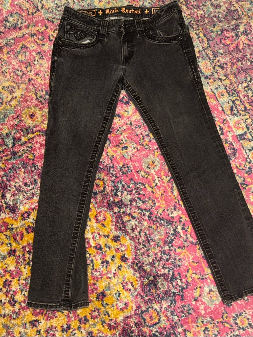 Rock Revival men’s Black Skinny Jeans